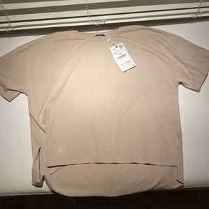 Sand/tan Zara t-shirt